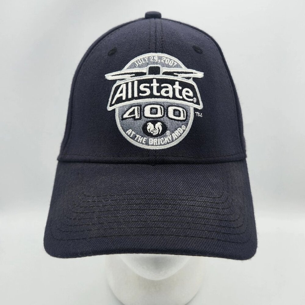 Allstate 400 Baseball Cap Hat NASCAR Brickyard July 29, 2007 Navy OSFM Some Wear